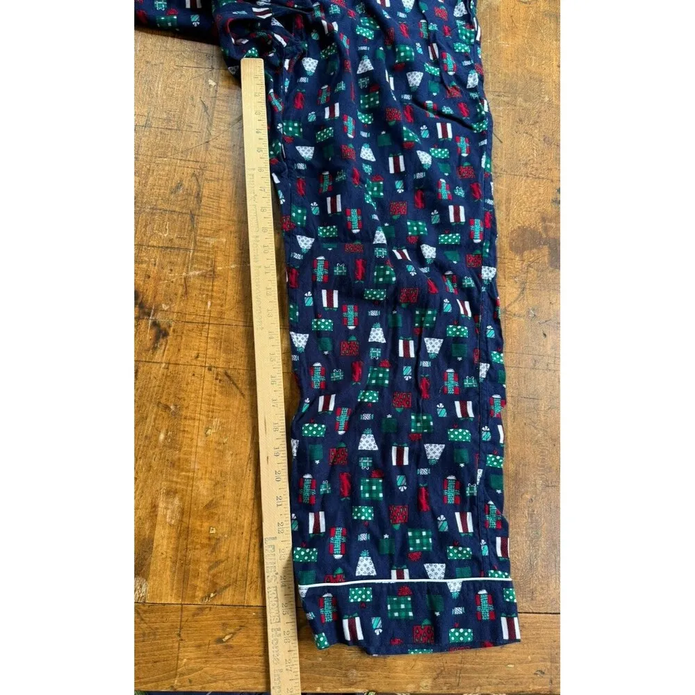 Lands End Pajamas Women’s LP 14-16 Blue PJ Bottoms Christmas Xmas Lounge Cotton - Image 7