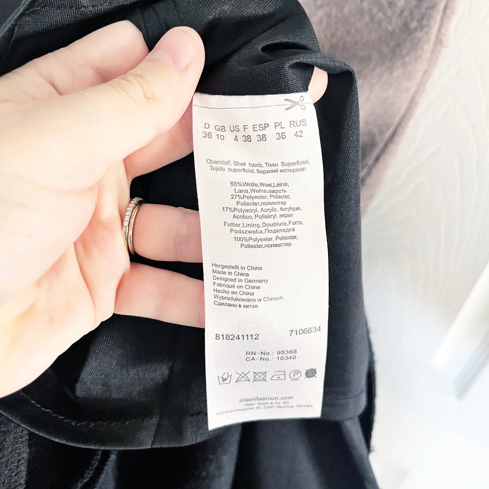 Olsen Europe Boiled Wool Blend Ombre Sheath Dress Gray - Image 7