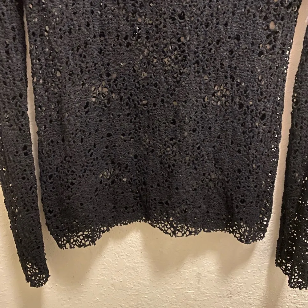 Bailey 44 Black Open Knit Long Sleeve Tee Size XS - Image 5