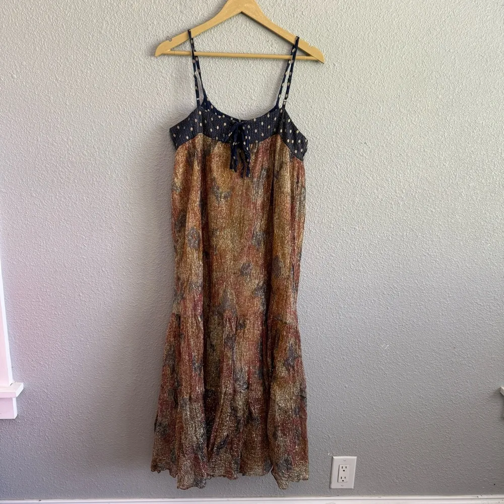 RAGA Anthropologie Nadine Shimmery Midi Dress Size‎ Medium NWOT - Image 5