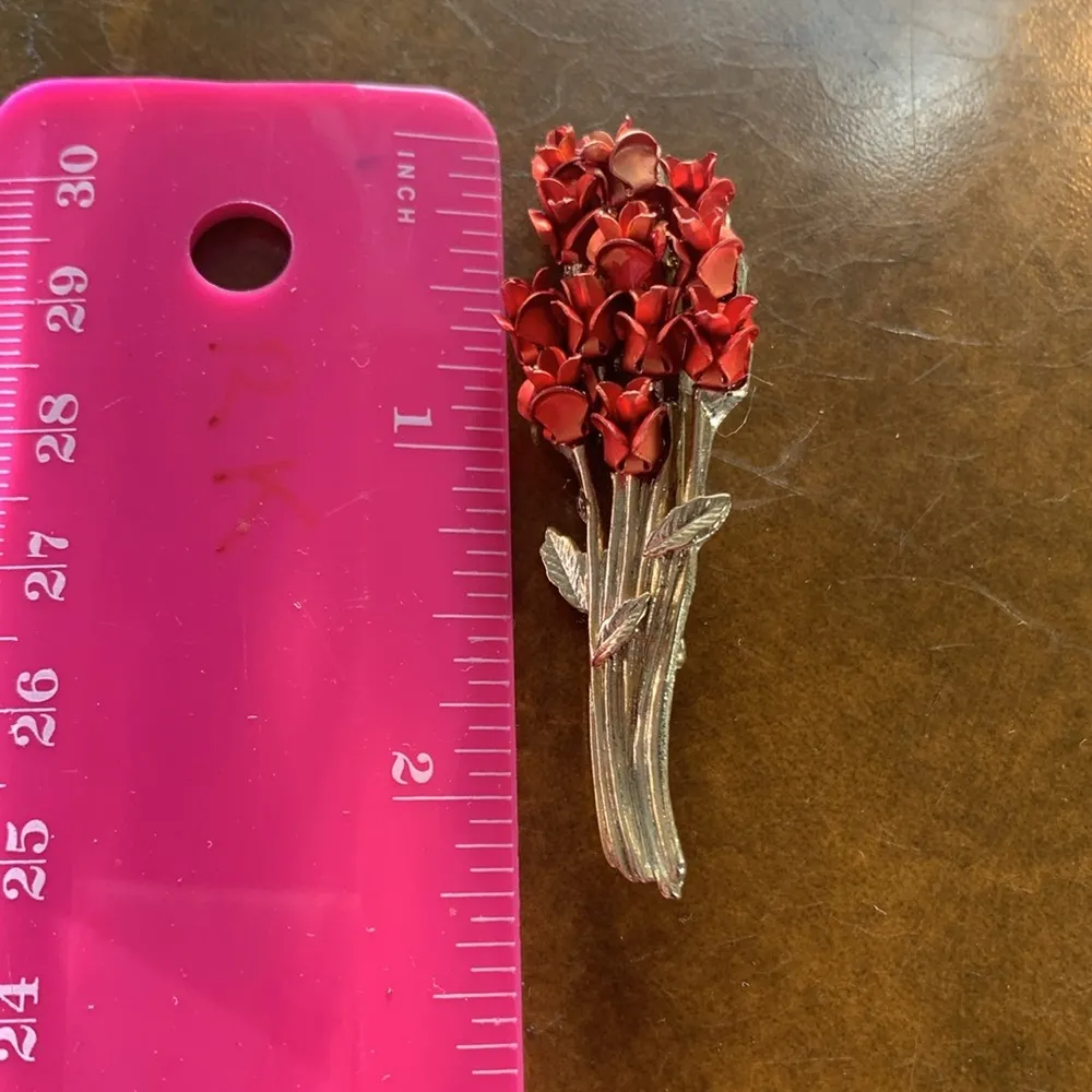 Vintage Bouquet Rose brooch DM97 - Image 4