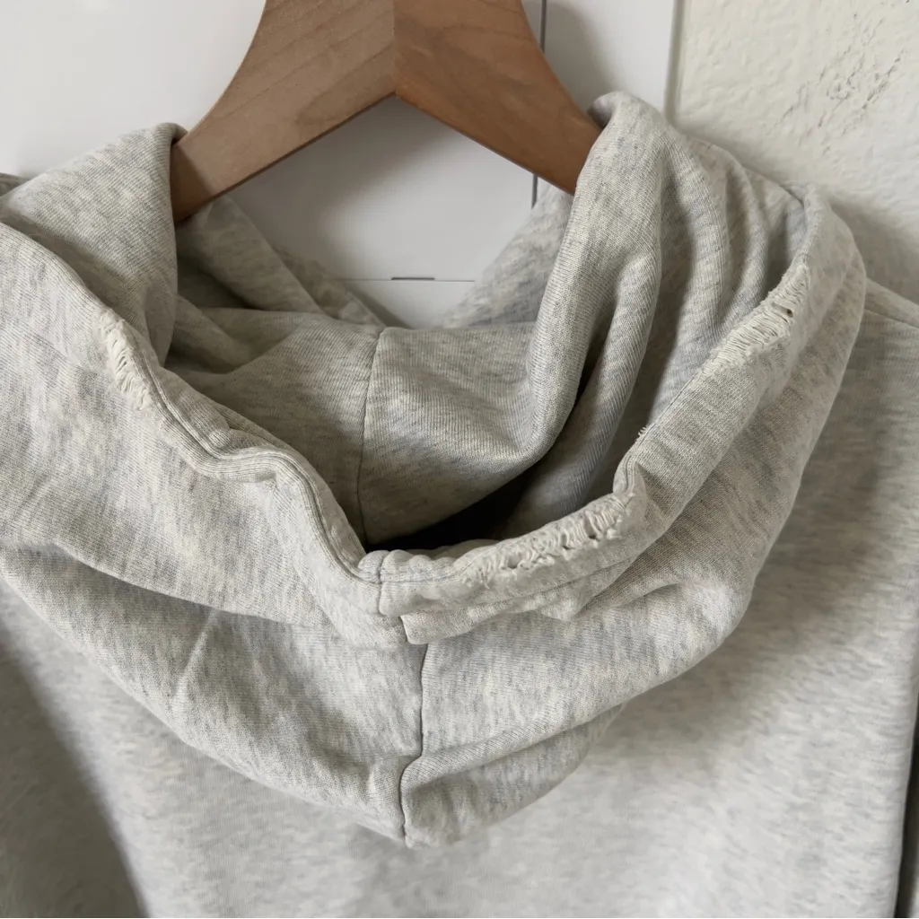 NWT Anine Bing Harvey Signature Hoodie Sweatshirt in Heather Gray - Image 8