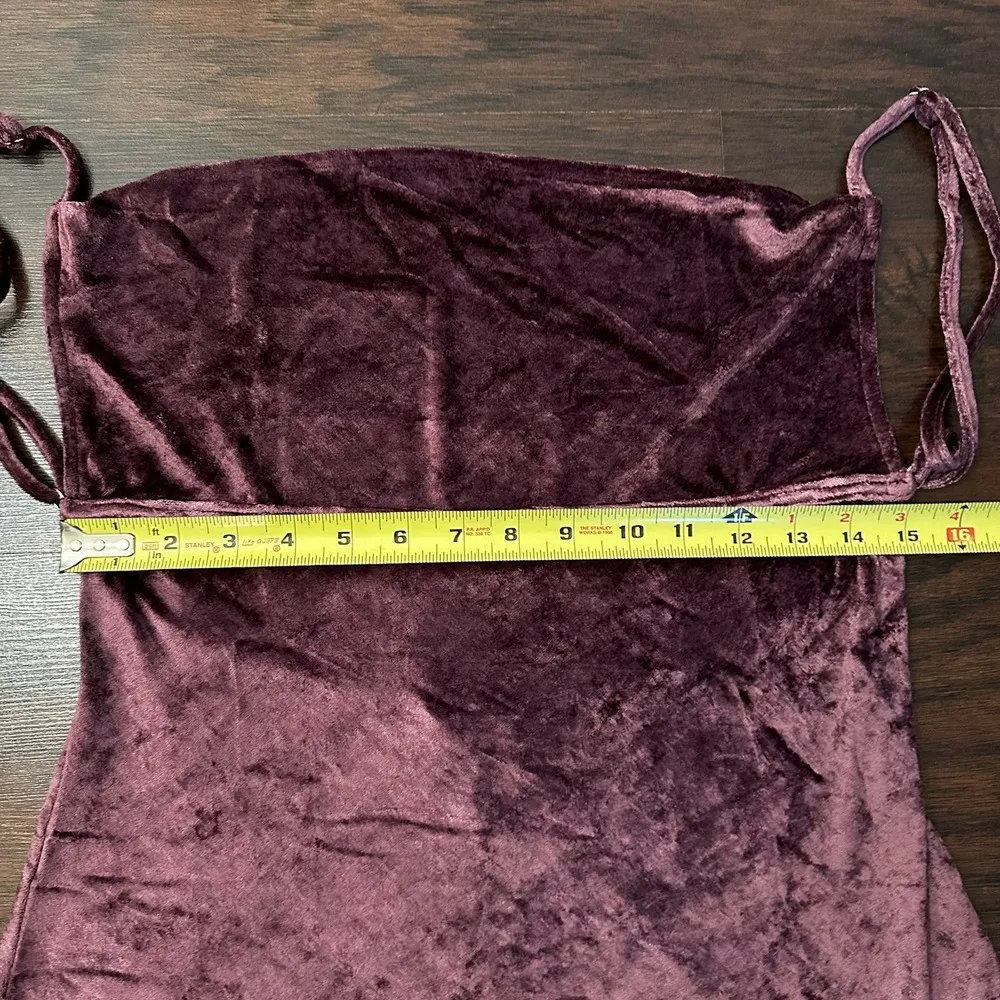 Free People Intimately purple velvet backless tank top size M NWT - Image 11