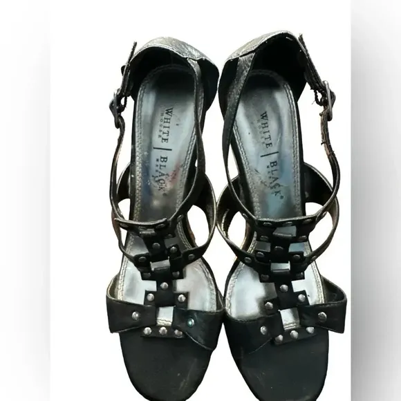 White House Black Market black wedge sandals - Image 2