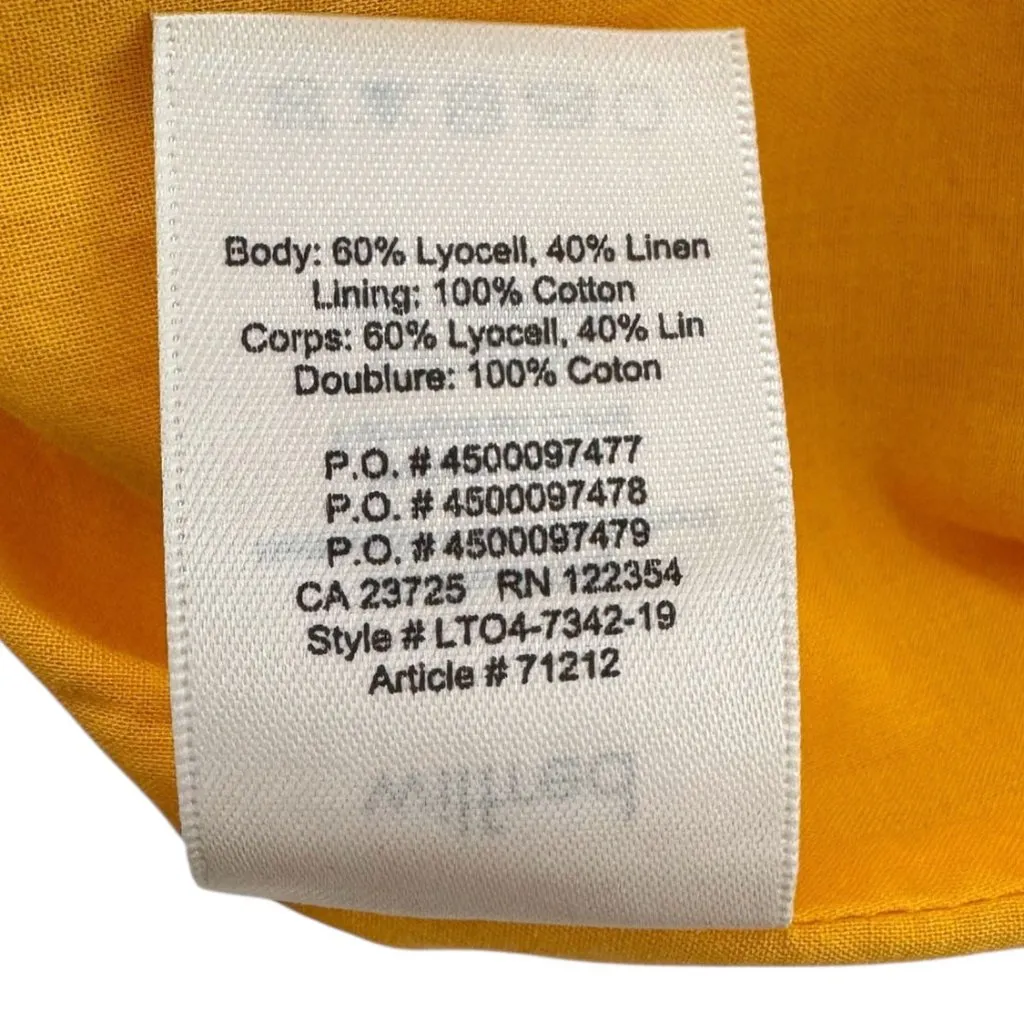 Wilfred Autier Tuscan Sun Linen Blend Midi Skirt in Orange Ruffle - Image 9