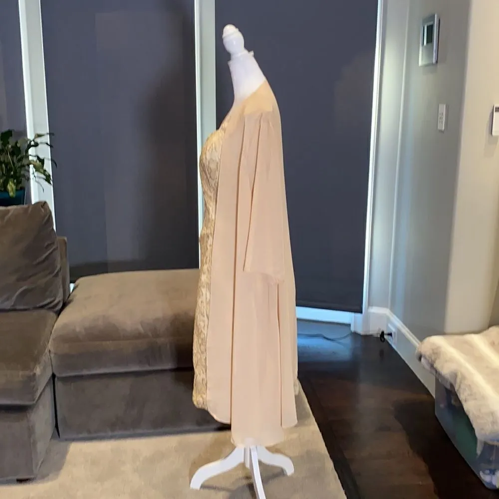 Women’s Mother of the Bride Dress Corset Back & Chiffon Jacket Size XL - Image 3