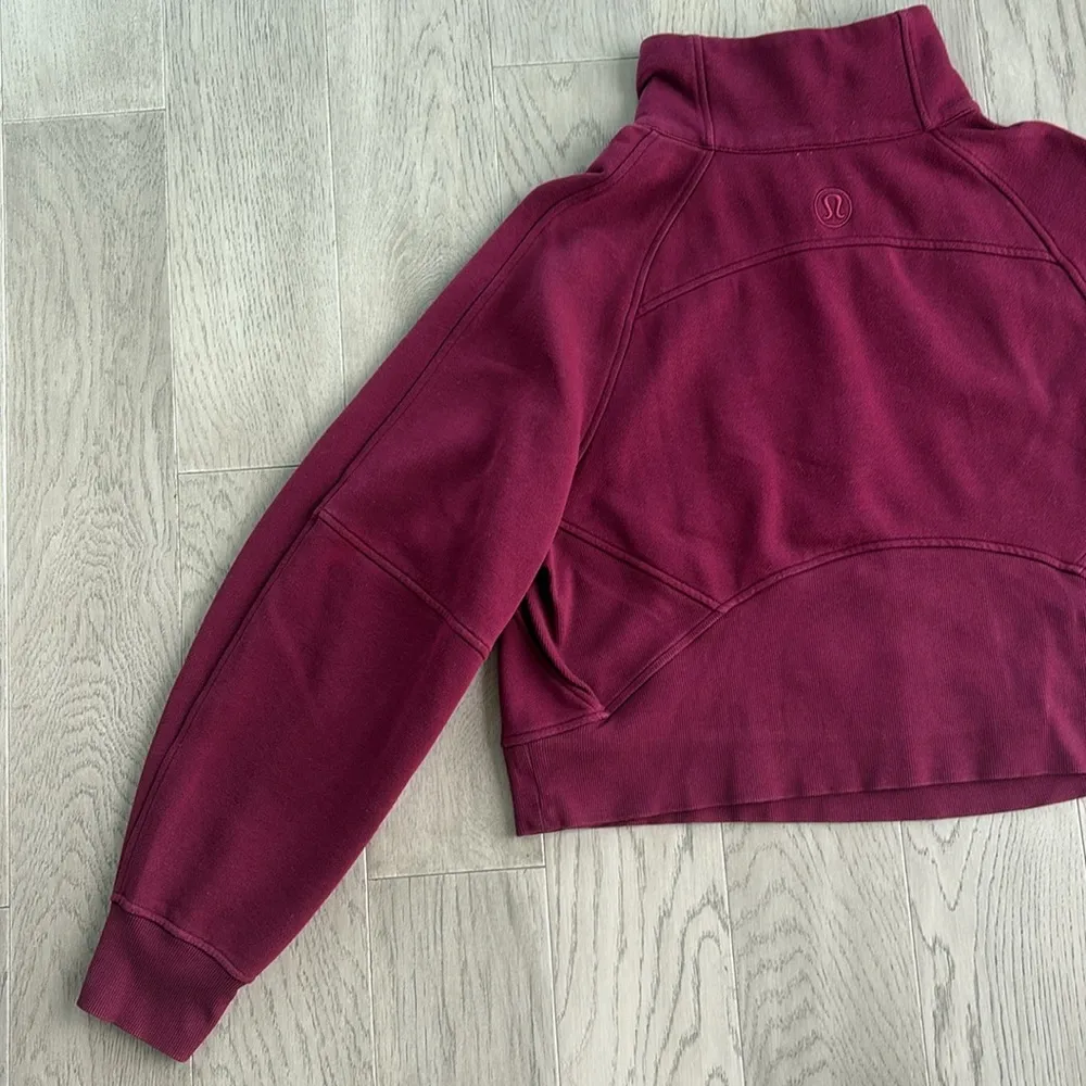 Lululemon Oversized Scuba Funnel Neck 1/2 Zip M/L W3FJ6S Magenta *FLAW - Image 5
