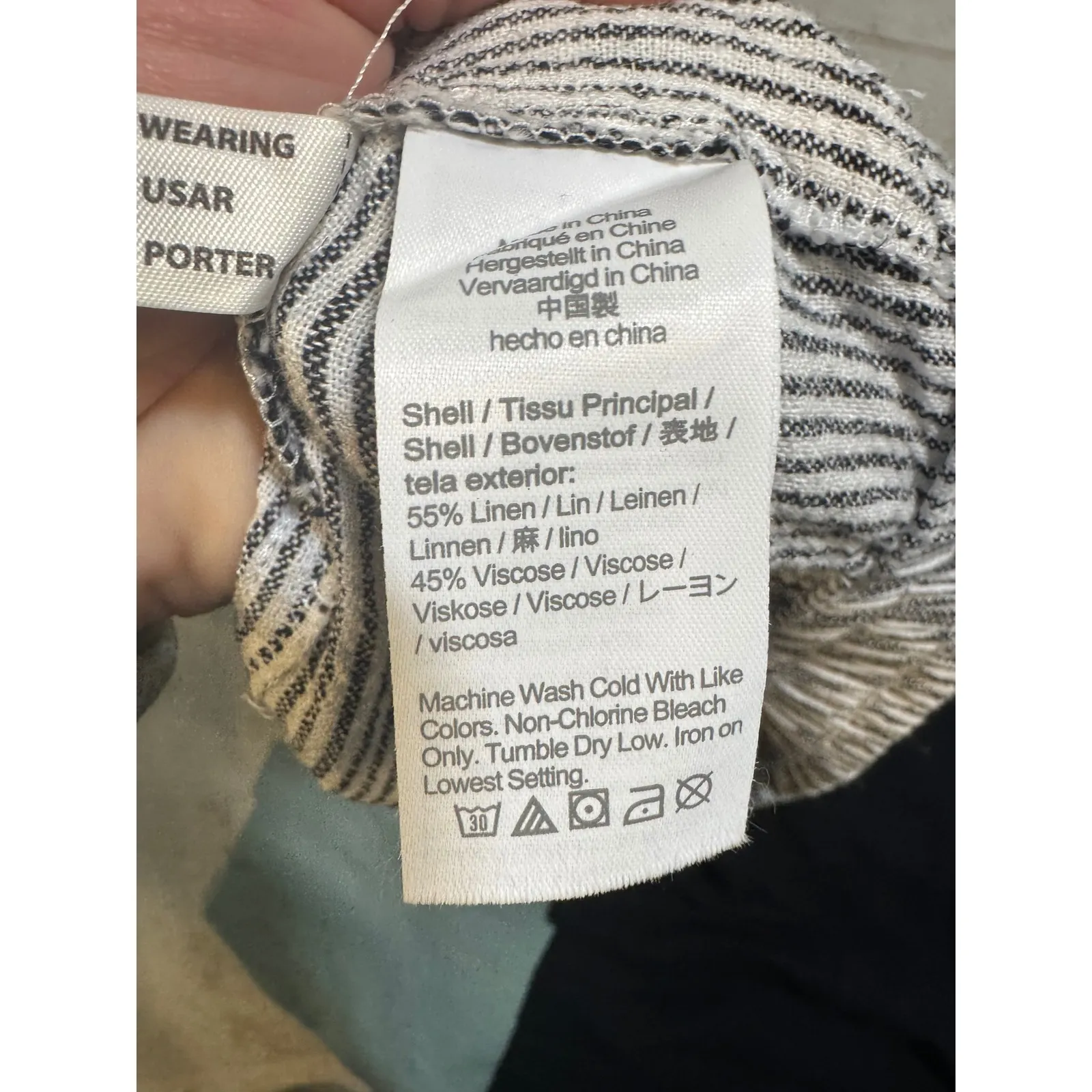 J Crew Linen Blend Drawstring Shorts Set 3 Pairs XS Black Stripe Sage - Image 5