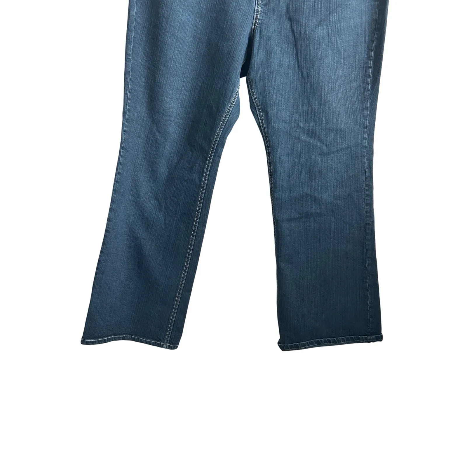 Chicos 3.5 Women Jeans 18 Short Blue Stretch Straight Leg Mid Rise Classic Denim - Image 3