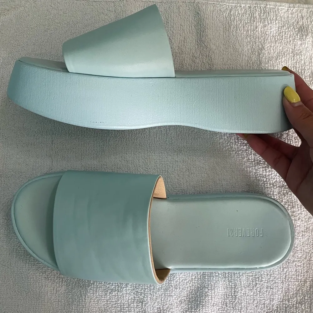 Forever 21 Light Blue Sandals - Image 2