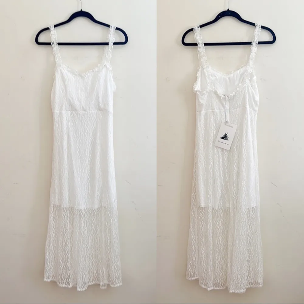 Hello Molly | Isadora Mesh Overlay Frill Trim Midi Dress - Image 7