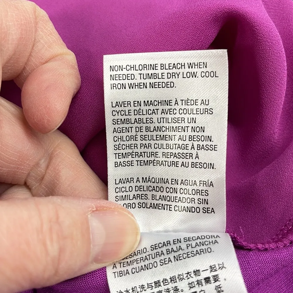 INC International Concepts NWT Purple Handkercheif Hem Sleeveless V Neck Top - Image 12