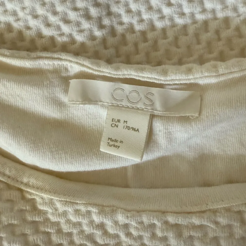 COS  Waffle Knit Top Ivory - M - Image 3