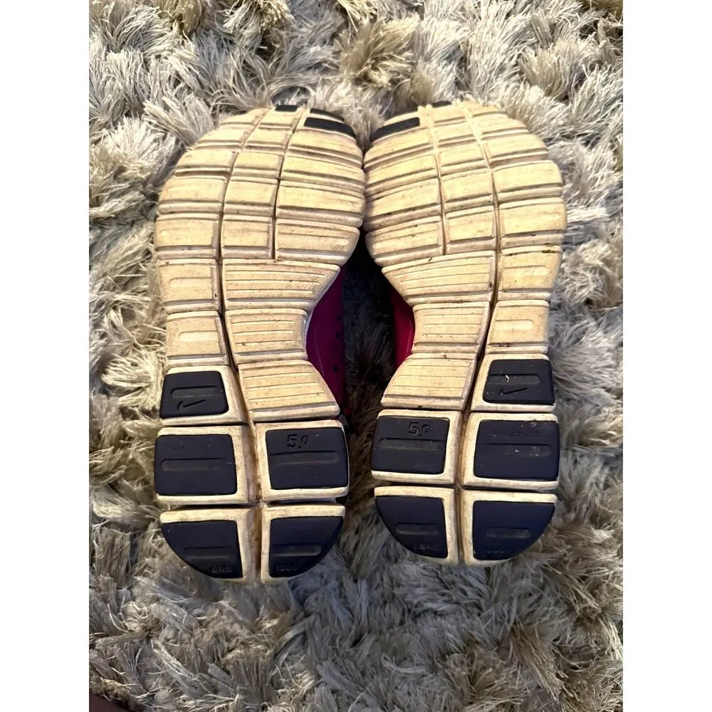 Nike Free 5.0 V4 Leopard Raspberry Red and Purple Sneakers Running Shoes - Image 4