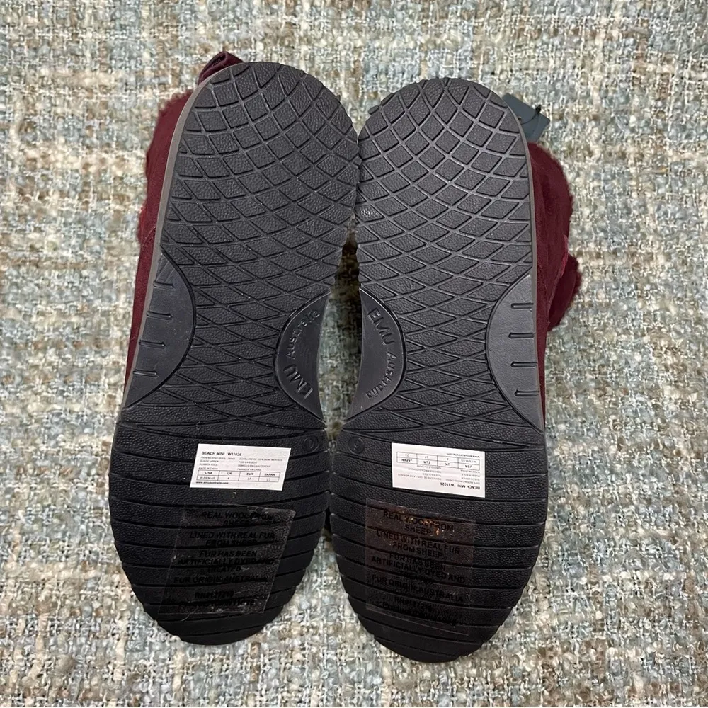 EMU Australia Beach Mini Boot in Claret / Bordeaux - Image 8