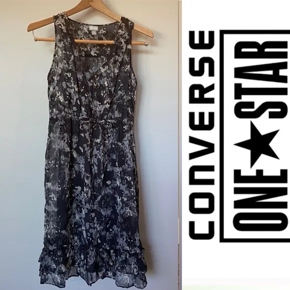 Converse One Star Sheer Black Camo Dress. Size XSmall. EUC - Image 2
