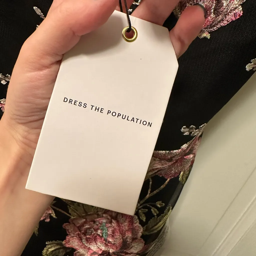 Dress The‎ Population Nicole Floral Embroidered Cocktail Dress - Image 4