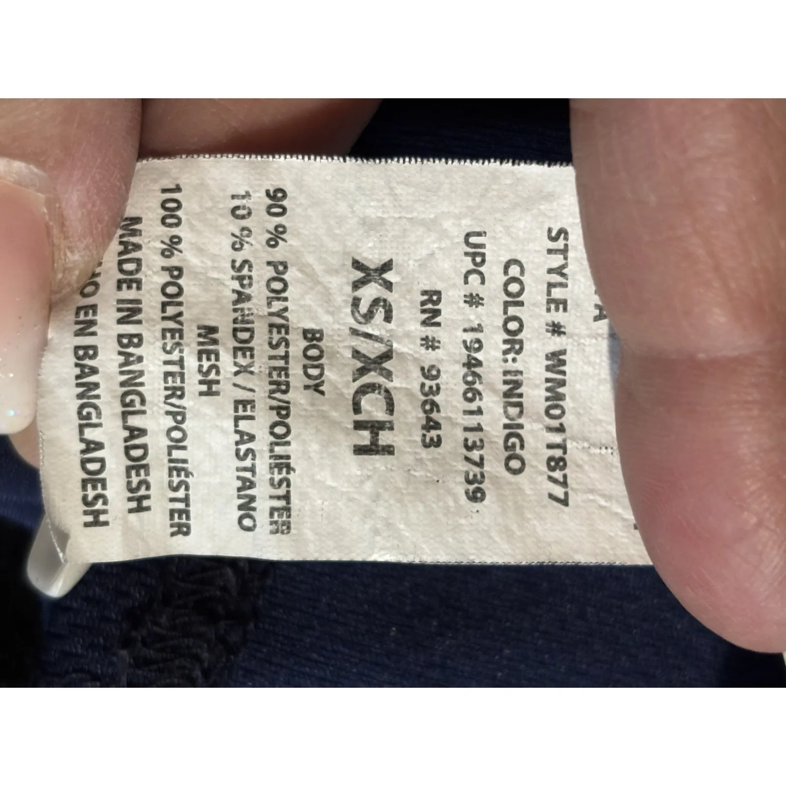 Scrubstar Scrub Top Size XS V Neck Pockets Navy/Teal Trim Short Sl Medical Nurse - Image 6