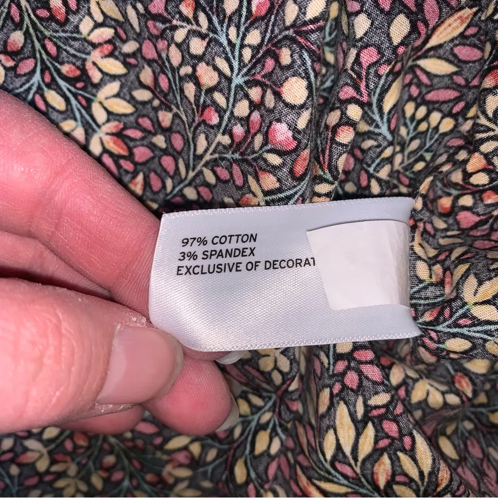 Duluth Trading Printmaker Shirt Leaf Floral Utility Button Down Shirt XL Yellow - Image 8