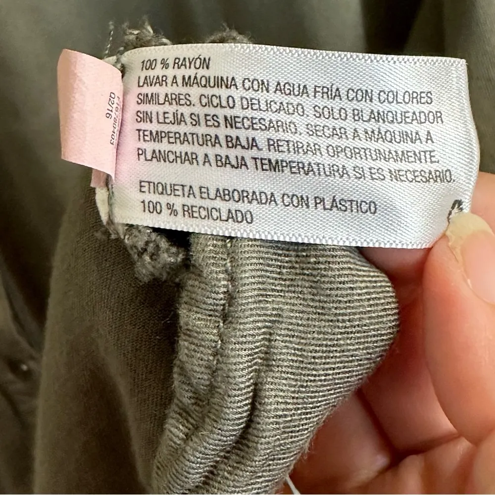 Massimo sleeveless collared button front shift dress olive women M Size M - Image 10