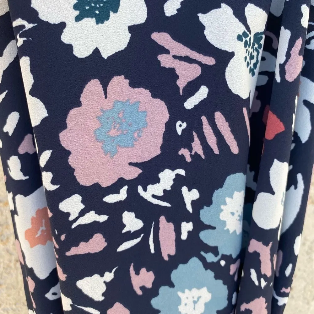 Loft outlet size extra small floral halter midi dress tie waist - Image 4