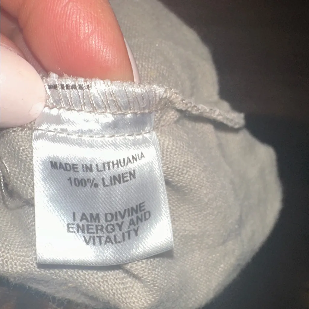 Flax Natural Linen Pants size medium with pockets - Image 9