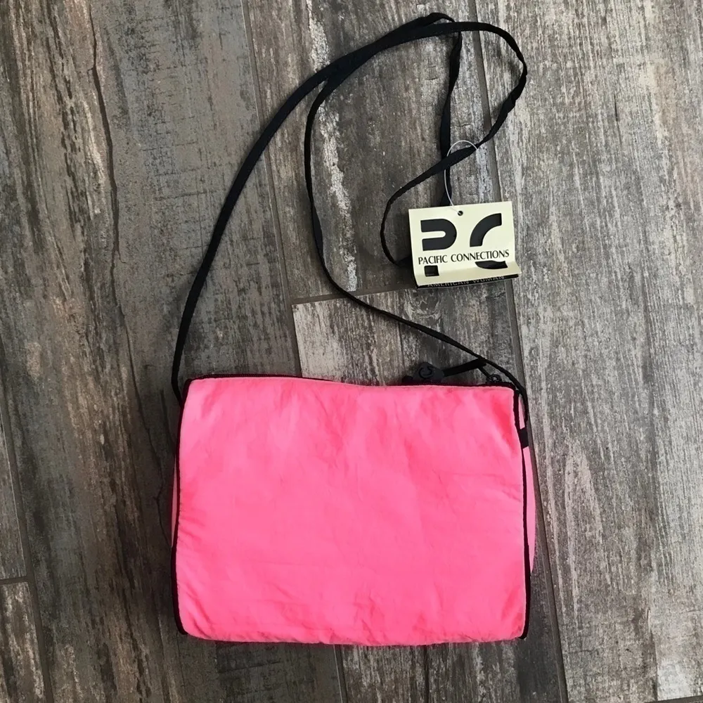Vintage Pacific Connections 80s beachy surfer neon purse crossbody bag Pink - Image 6