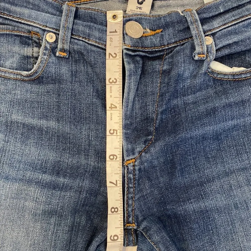 True Religion Halle Mid Rise Super Skinny Denim Medium Wash Blue Jeans Sz 25 - Image 12