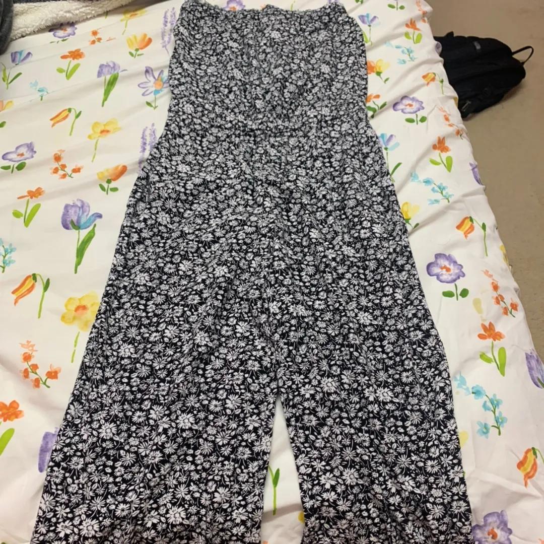 American Eagle Outfitters Floral Strapless Jumpsuit - Image 2