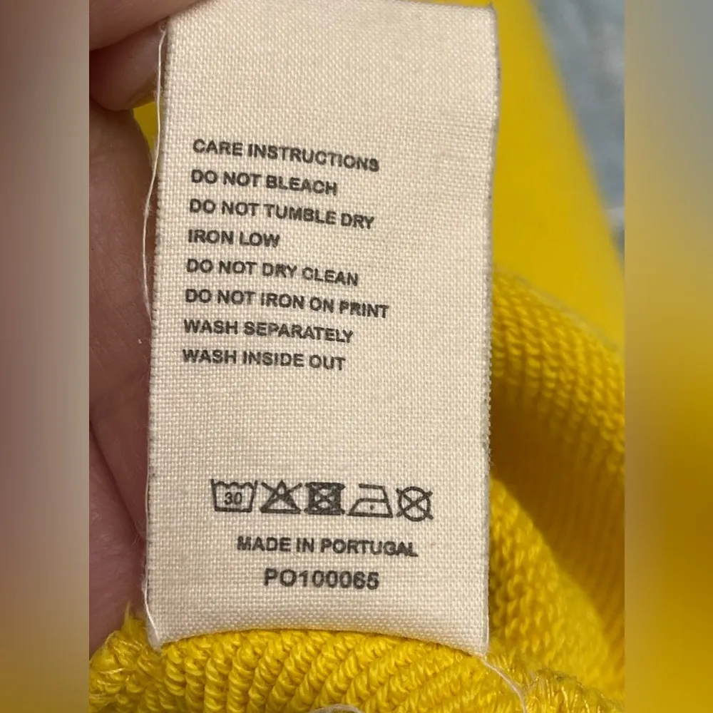 Pangaia Yellow Crewneck sweatshirt large - Image 6