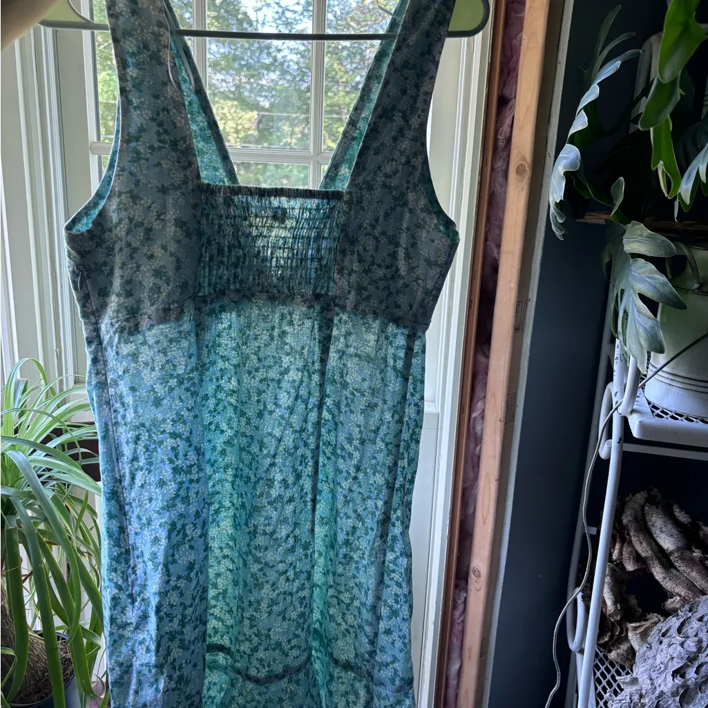 NWOT Zara Teal Floral Dress - Image 3
