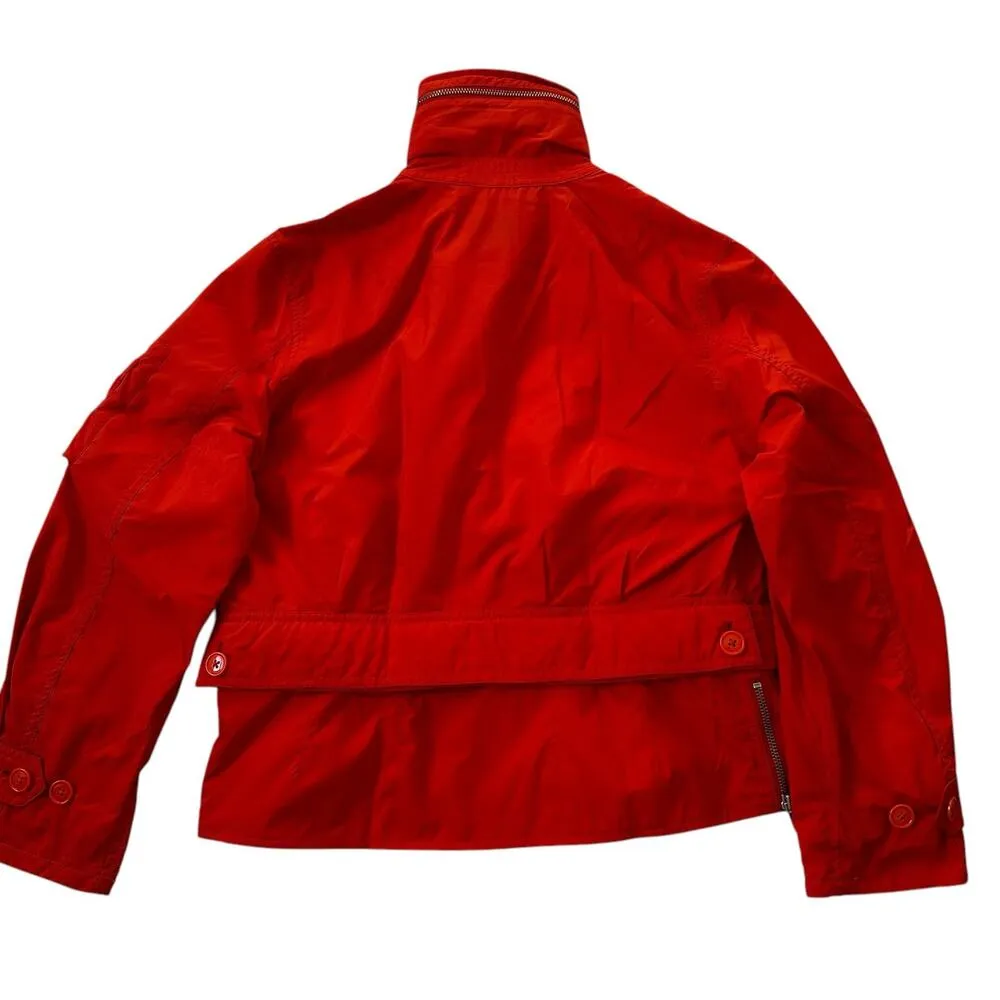 Ralph Lauren Orange  Vintage Biker Hoodie Windbreaker Women Size Large | 21-6 - Image 2