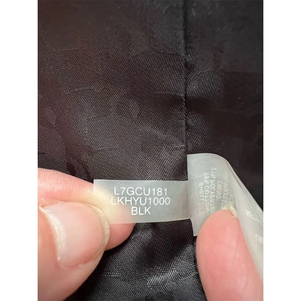 Karl Lagerfeld Women's Black Tweed Jacket Size 12 Fringe Detail - Image 7