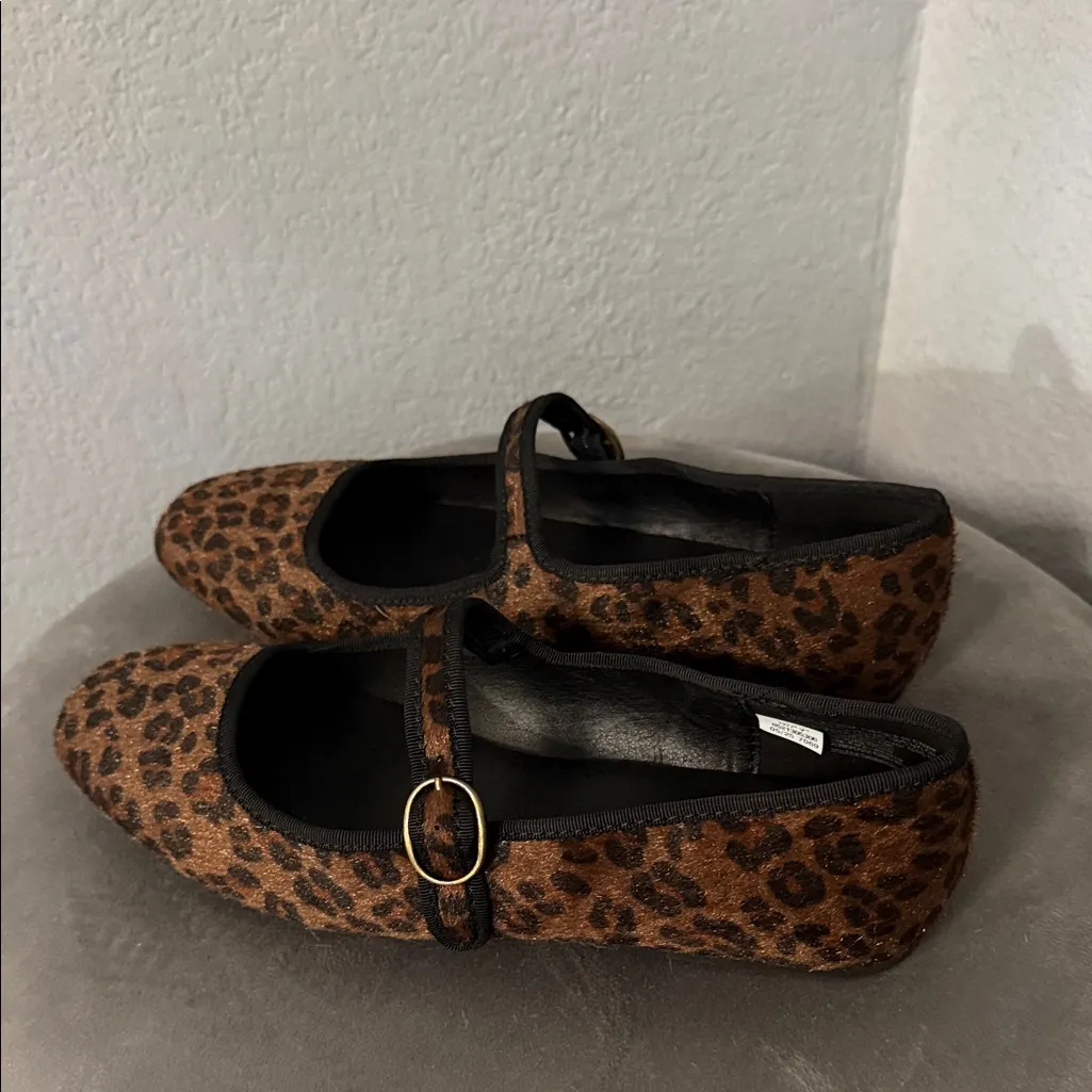 American Eagle Calf Hair Mary Jane Flats - Image 2