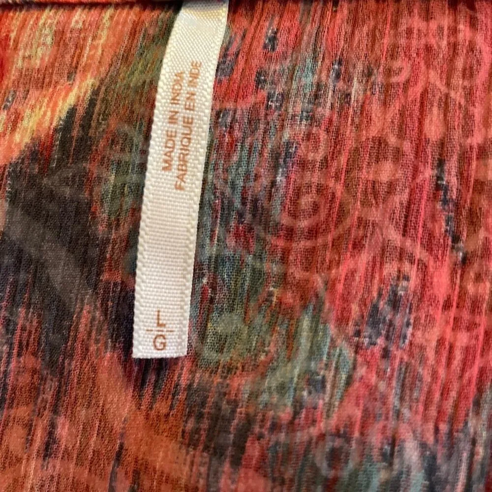 Free People vintage floral blouse red L - Image 4