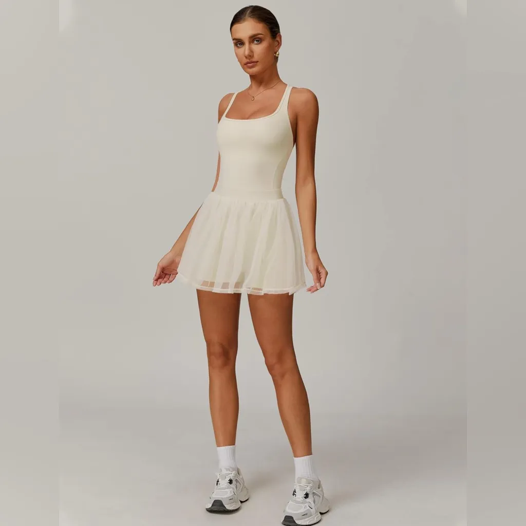 NWT Cream Athletic Dress w/ Built - Image 6