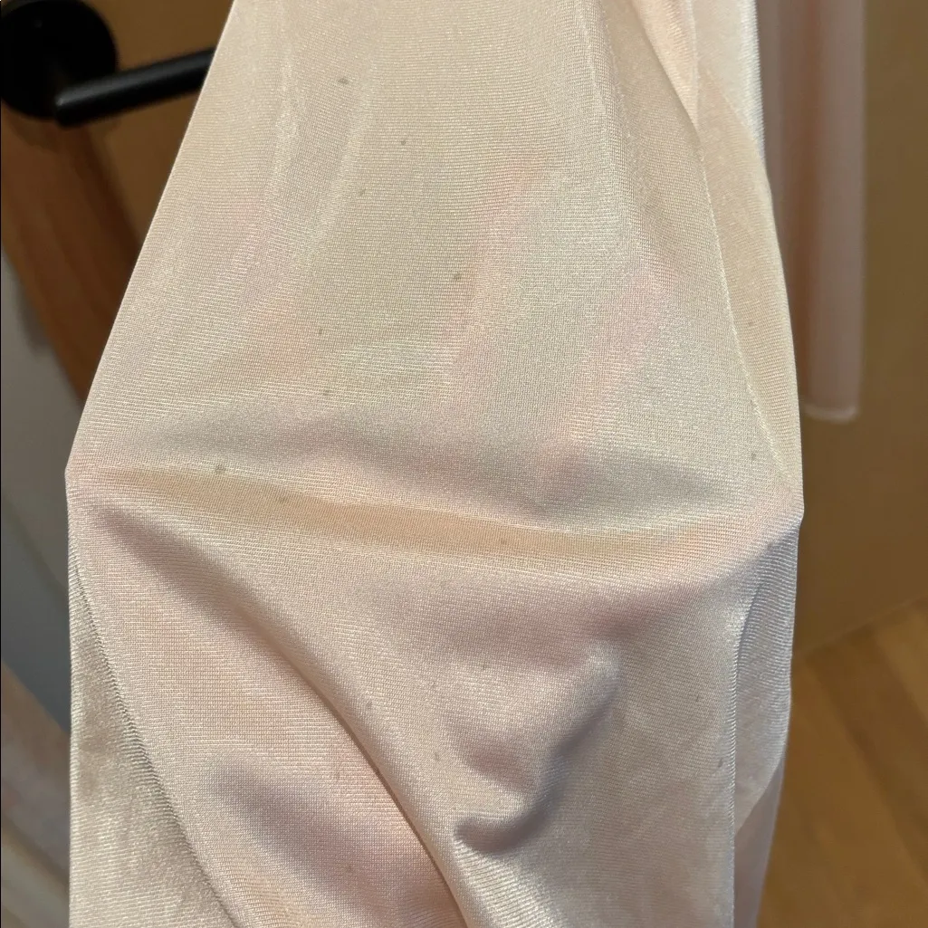 Vtg Olga Slip Dress Nightgown Beige Lace Trim Size Small Tan - Image 5