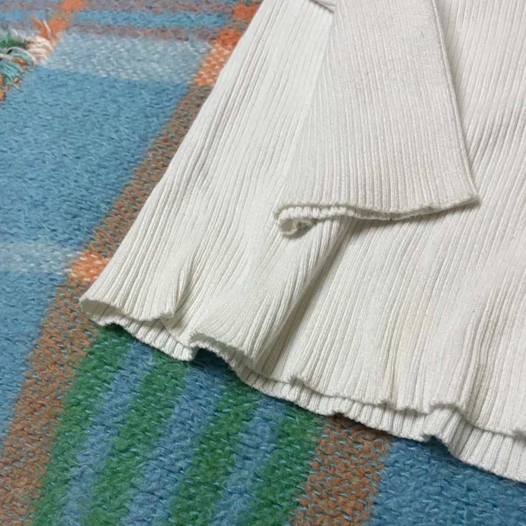 Lauren Ralph Lauren Women's White Turtleneck Sweater Ribbed Long Sleeve Cottom - Image 5