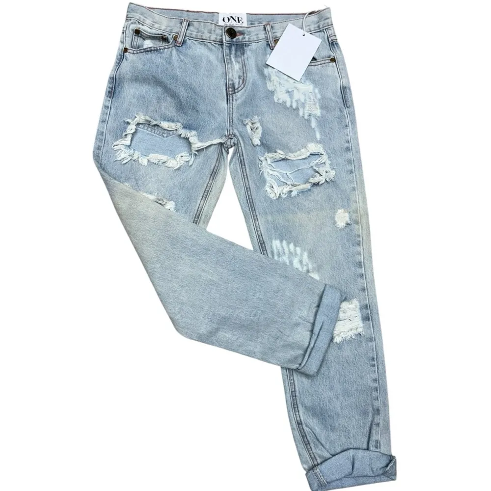 One Teaspoon Awesome Baggies Jeans Diamonde Wash, Size 28, NWT - Image 12