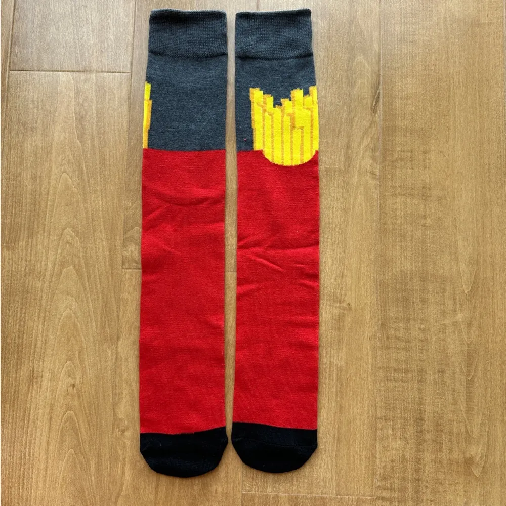 Funky Socks French Fry Socks, 1 Pair of Fun Socks, OS Yellow - Image 6