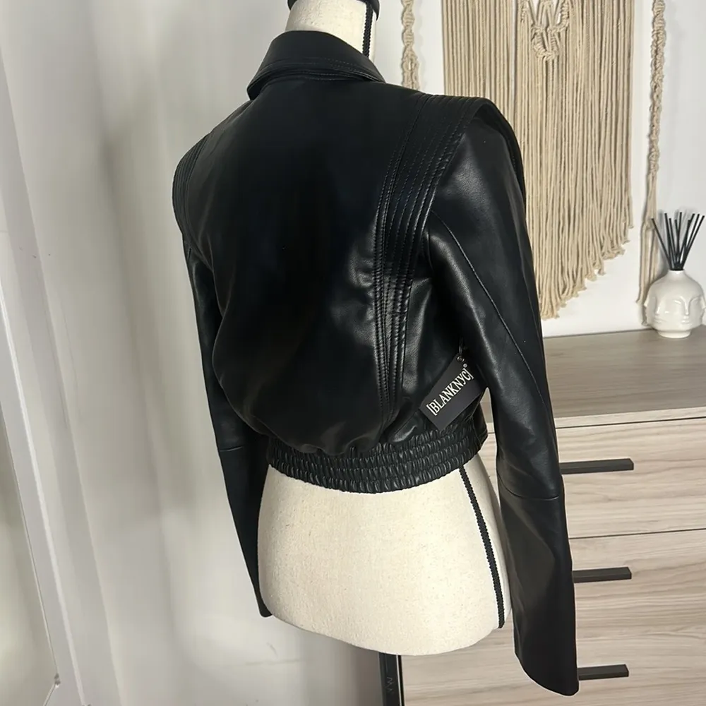 NWT Blank NYC First Class PU Faux Leather Moto Jacket Small - Image 4