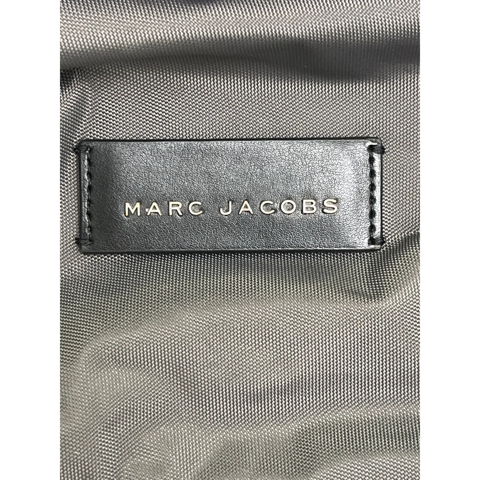 Marc Jacobs Nylon Backpack Black M0013946 Zip Front Pocket Unisex Bag Gray - Image 5