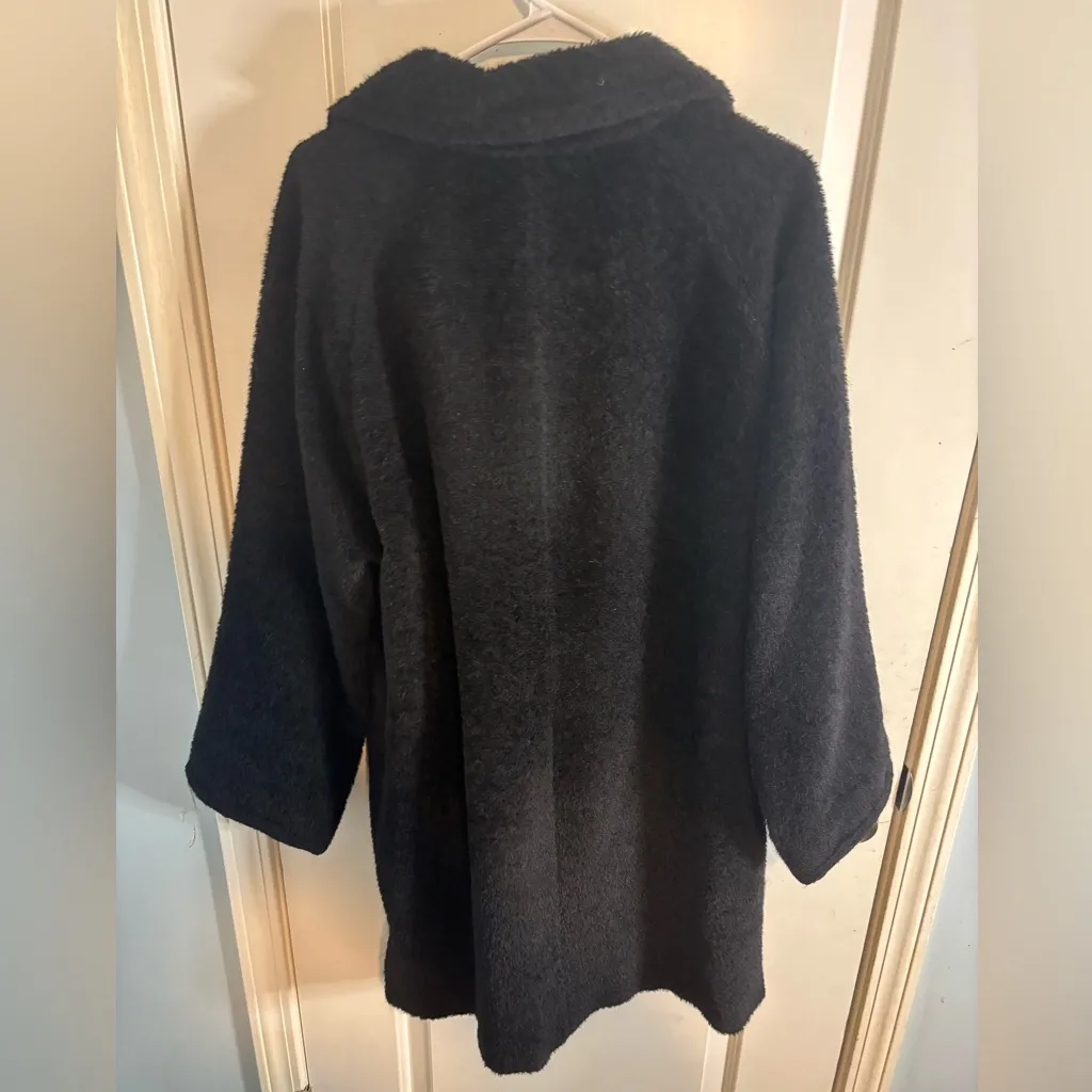 MaxMara vintage Black wool Teddy coat size 10 EUC - Image 7