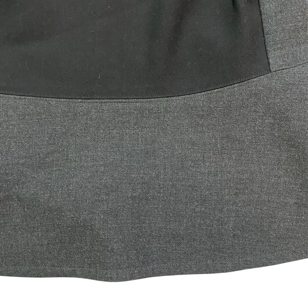 LOFT Black and Heathered Grey Crewneck Sleeveless Peplum Blouse - Image 3