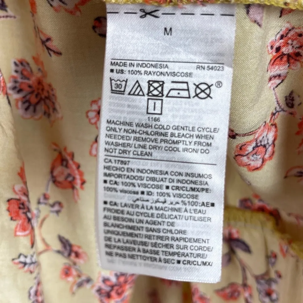 Old Navy Medium Floral Ruffle Boho Swing Tiered Dress Summer Cottagecore Pockets - Image 8