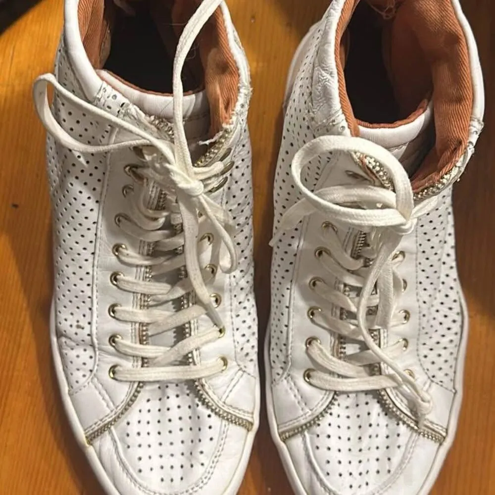 Rebecca Minkoff hightop sneaker leather 7.5 - Image 3