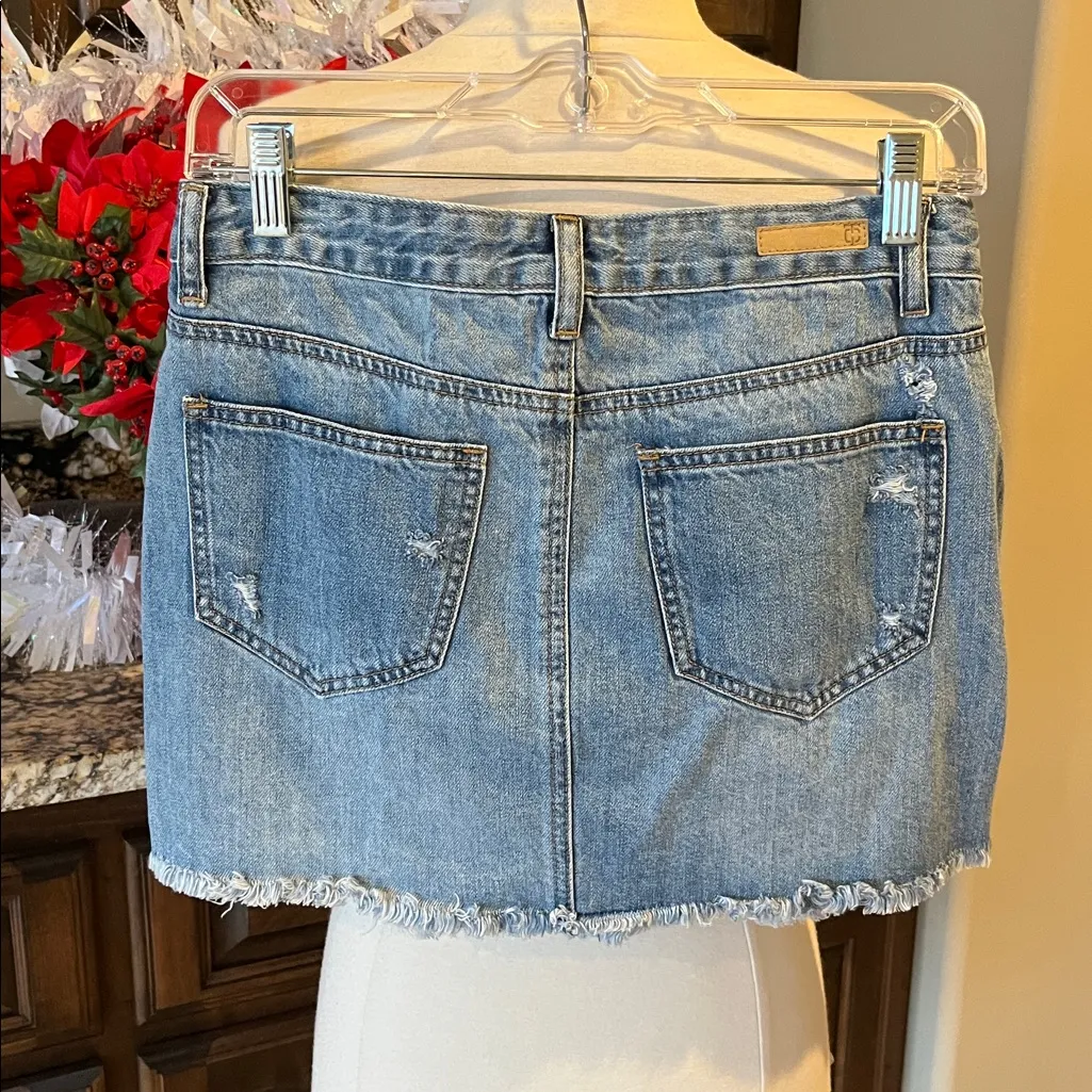 Denim Jean Skirt Distressed Western Rodeo Womens 5 True Craft - Image 6