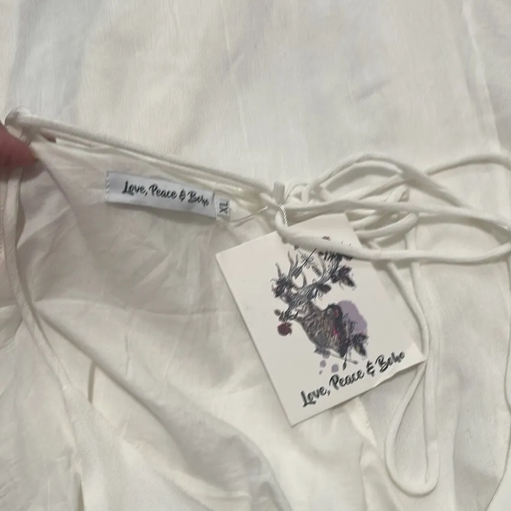 White Halter Neck Sleeveless Sundress Size XL - Image 7