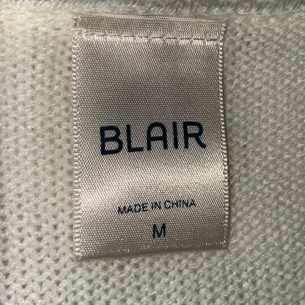 BLAIR shrug bolero open front cardigan short sleeve knit sweater white size M - Image 5