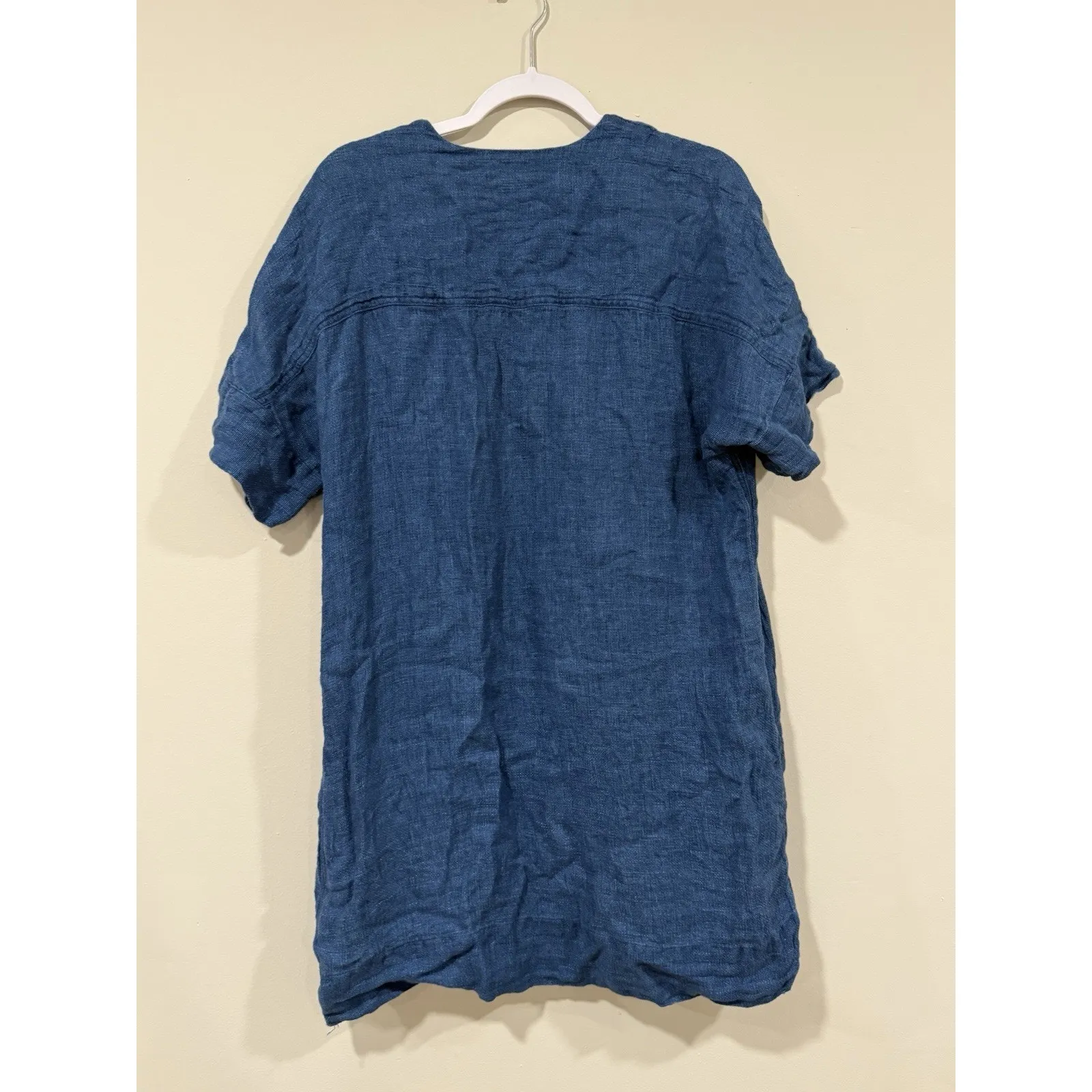 Faherty Women's Blue Sanibel Basketweave Dress Indigo Size Small 2303 - Image 10